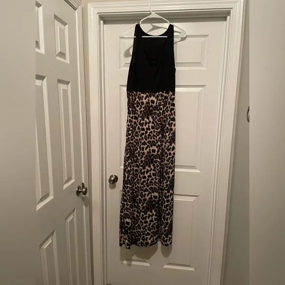 black lace backless dress Off the Shoulder Cheetah Dress main image 0